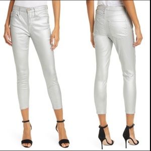 FRAME Ali High Rise Silver Jeans